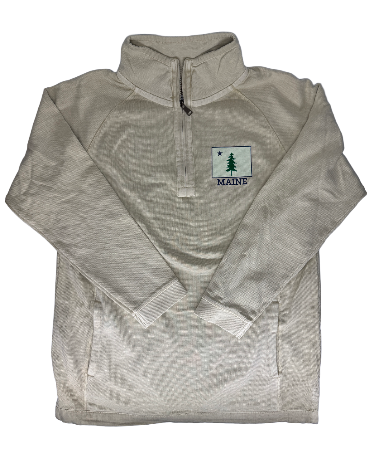 Maine State Flag Quarter Zip