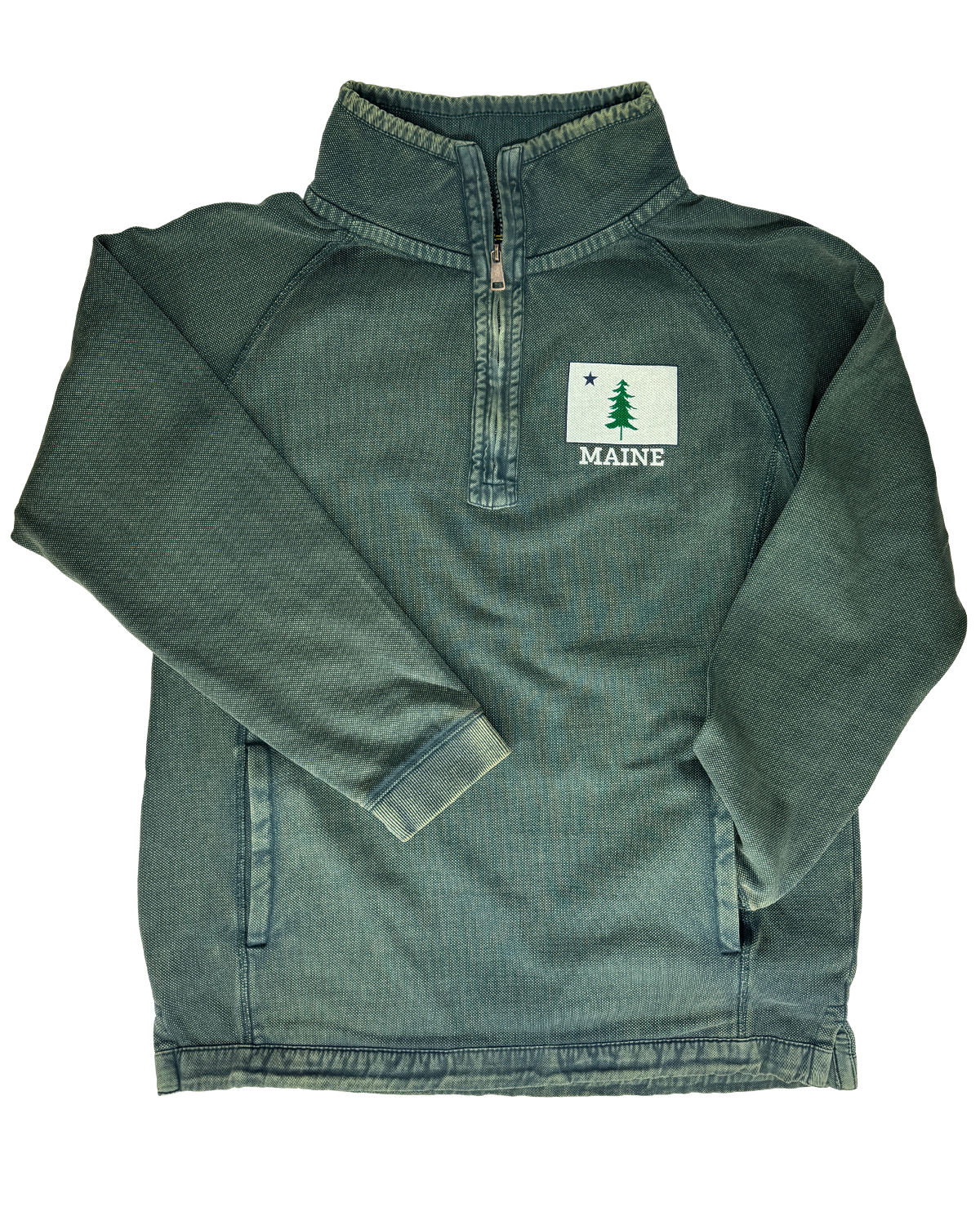 Maine State Flag Quarter Zip