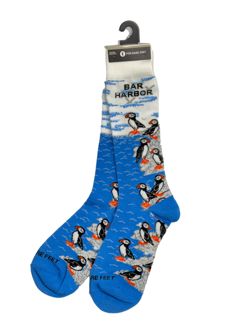 Bar Harbor Puffin Rocks Socks