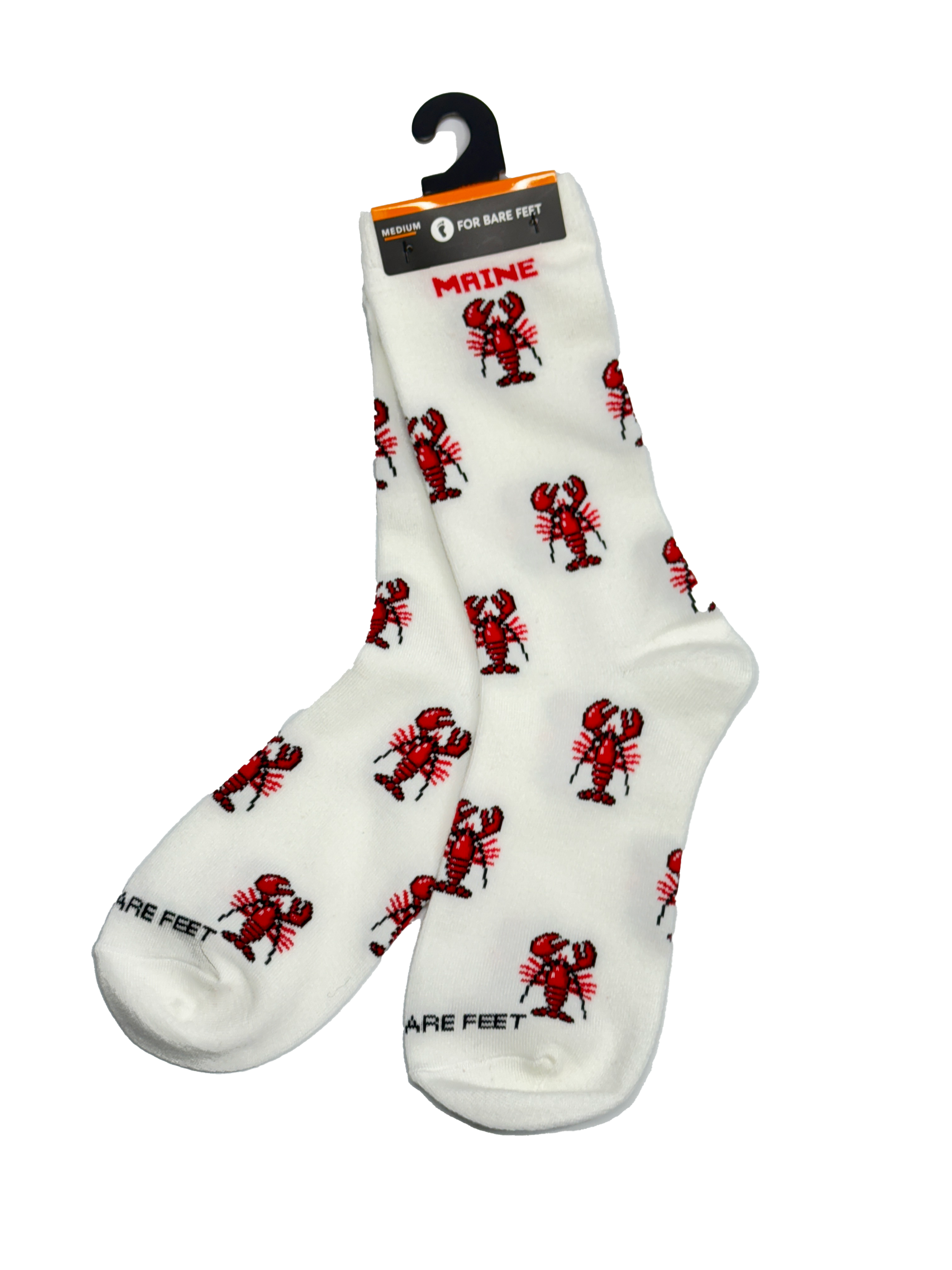 Maine Lobster Socks - White