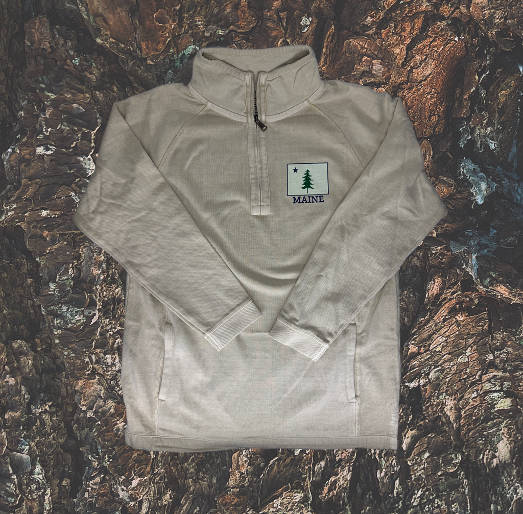 Maine State Flag Quarter Zip