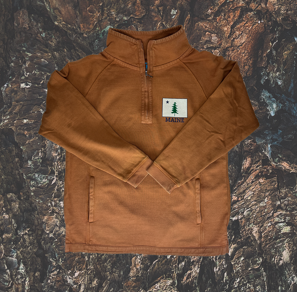 Maine State Flag Quarter Zip